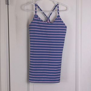 SOLD Ivivva blue and pink stripped tank top